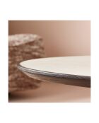 Table basse Tulipe marbre blanc et chêne - 130 x 80 x 44 cm
