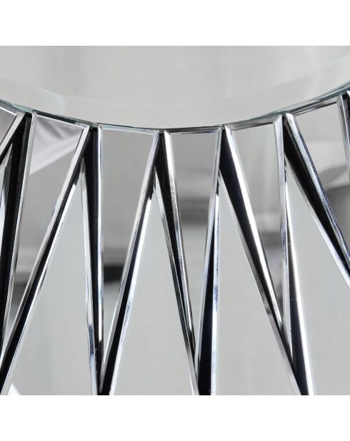 Miroir rond avec cadre en relief Anémone - 100 x 5 x 100 cm