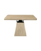 Table en acacia massif modulable en hauteur Archimède - 120 x 120 x 68 cm