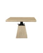 Table en acacia massif modulable en hauteur Archimède - 120 x 120 x 68 cm
