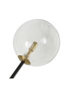 Lampe en métal noir et détails dorés Boule - 72 x 22 x 85 cm