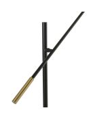 Lampe en métal noir et détails dorés Boule - 72 x 22 x 85 cm