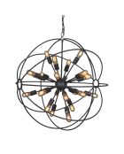 Lustre en métal gris rond D100 cm Spoutnik - 100 x 100 x 100 cm
