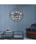 Lustre en métal gris rond D100 cm Spoutnik - 100 x 100 x 100 cm