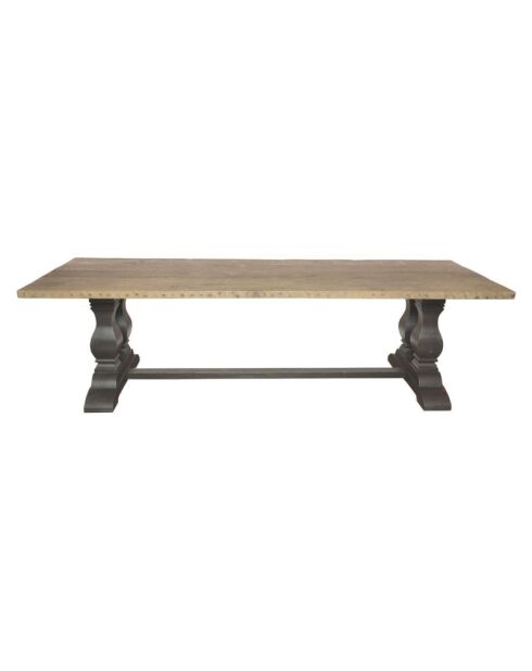 Table rectangulaire en vieux pin massif Magistrale - 280 x 100 x 78 cm