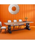 Table rectangulaire en vieux pin massif Magistrale - 280 x 100 x 78 cm