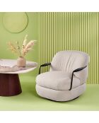Fauteuil écru Michel - 82 x 92 x 77 cm