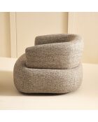 Fauteuil pivotant en tissu brun Regis - 91 x 88 x 67 cm