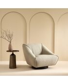 Fauteuil pivotant couleur lin Henry - 91 x 88 x 67 cm