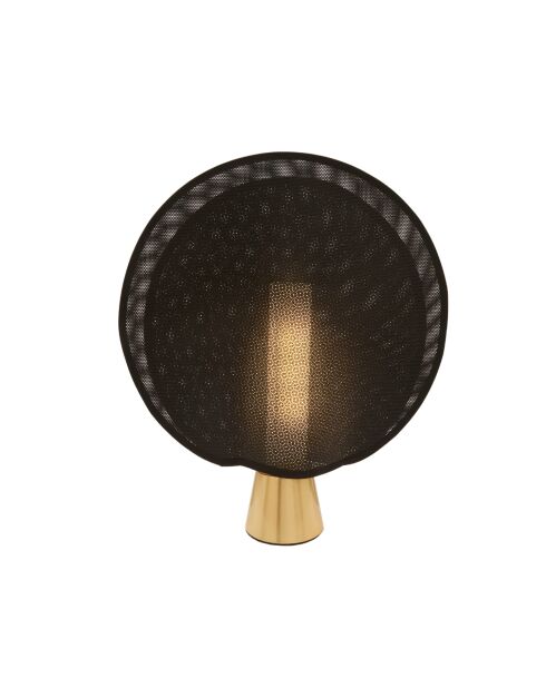 Lampe en métal doré et maille plastique noire H33 cm Maille - 28 x 8 x 33 cm
