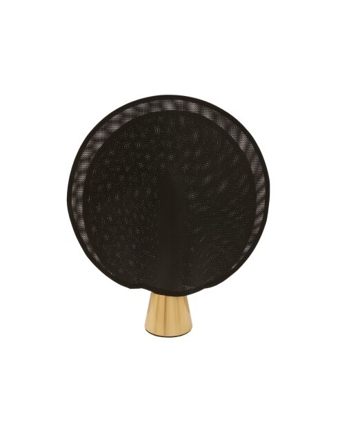 Lampe en métal doré et maille plastique noire H33 cm Maille - 28 x 8 x 33 cm