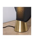 Lampe en métal doré et maille plastique noire H33 cm Maille - 28 x 8 x 33 cm