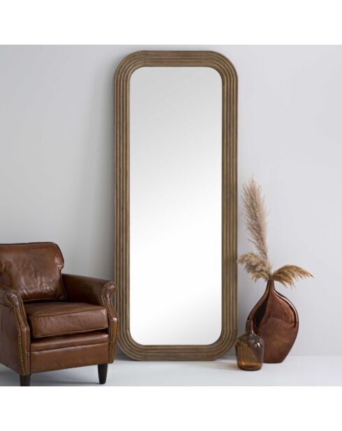 Miroir en chêne massif Finnley - 80 x 3,5 x 200 cm
