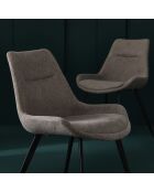 Chaise taupe Colombe lot de 2 - 62 x 54 x 82 cm