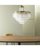 Lustre Fulgurant 22 lampes doré - 82 x 82 x 82 cm