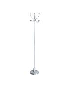 Porte-manteau sur pied en laiton finition argent vieilli Perroquet - 34 x 34 x 178 cm