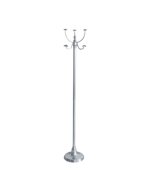 Porte-manteau sur pied en laiton finition argent vieilli Perroquet - 34 x 34 x 178 cm