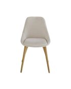 Lot de 2 chaises tapissées écrues Alba - 55 x 61,5 x 82 cm