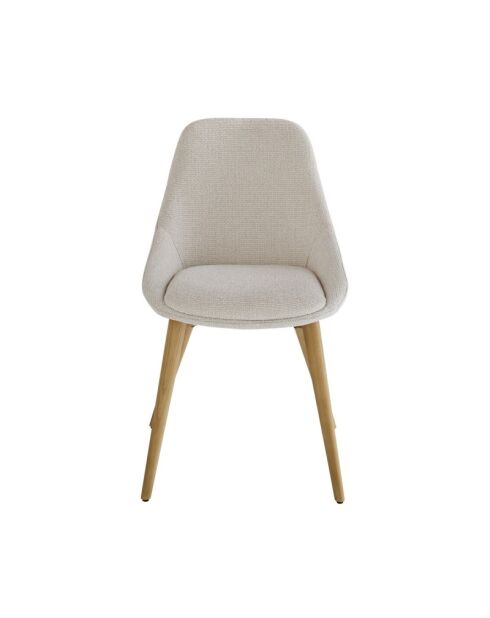 Lot de 2 chaises tapissées écrues Alba - 55 x 61,5 x 82 cm