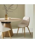 Lot de 2 chaises tapissées écrues Alba - 55 x 61,5 x 82 cm
