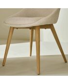 Lot de 2 chaises tapissées écrues Alba - 55 x 61,5 x 82 cm