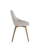 Lot de 2 chaises tapissées écrues Alba - 55 x 61,5 x 82 cm