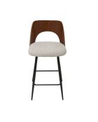 Chaise de comptoir Austin beige - 45 x 47 x 90 cm