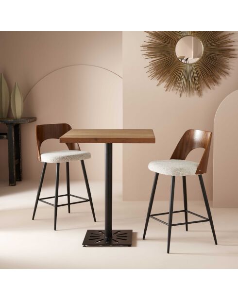 Chaise de comptoir Austin beige - 45 x 47 x 90 cm
