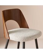 Chaise de comptoir Austin beige - 45 x 47 x 90 cm