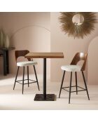 Chaise de comptoir Austin beige - 45 x 47 x 90 cm