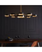 Lustre métal couleur laiton et noir Brooklyn - 140 x 95 x 159 cm