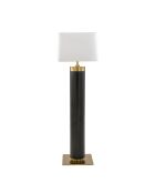 Lampe sur pied en métal noir et finition laiton doré Vendome - 50 x 50 x 165 cm
