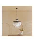 Lustre en métal gris Fulgurant - 52 x 52 x 63 cm