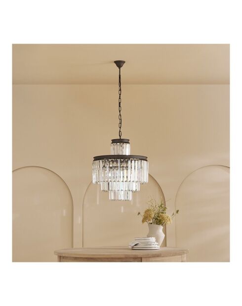 Lustre en métal gris Fulgurant - 52 x 52 x 63 cm