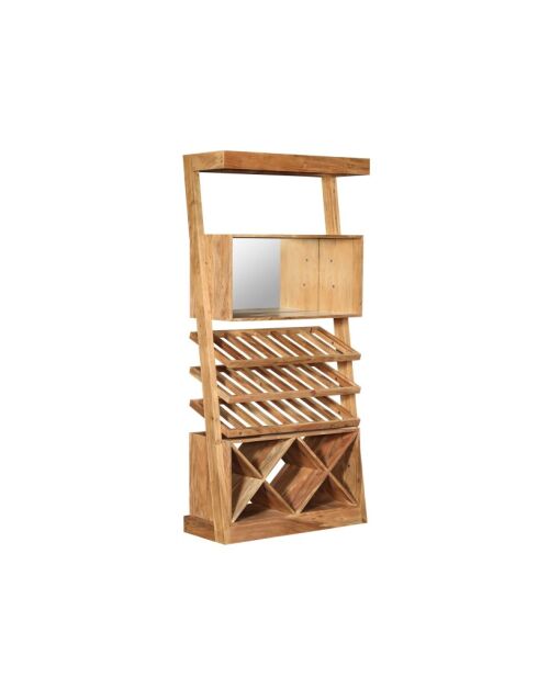 Vinothèque en acacia massif Balthazar - 84 x 38 x 180 cm