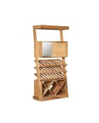 Vinothèque en acacia massif Balthazar - 84 x 38 x 180 cm