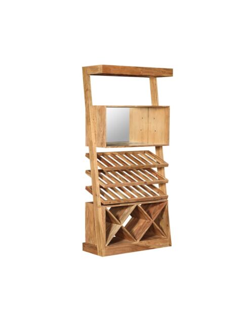 Vinothèque en acacia massif Balthazar - 84 x 38 x 180 cm