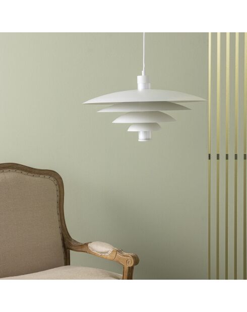 Lustre blanc Boreal - 50 x 50 x 160 cm