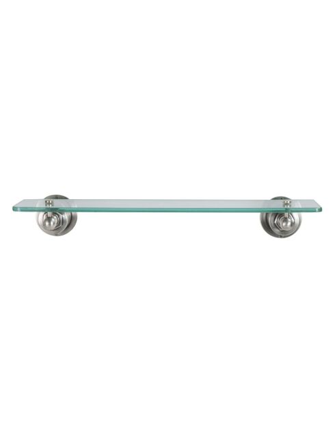 Tablette murale en verre avec structure en inox Durand - 48 x 12 x 7 cm
