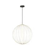 Lustre en métal doré et globe D60 cm Atome - 60 x 60 x 190 cm