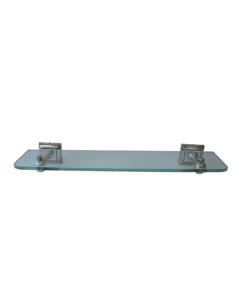 Etagère murale en verre et métal Alpha - 48 x 12 x 7 cm