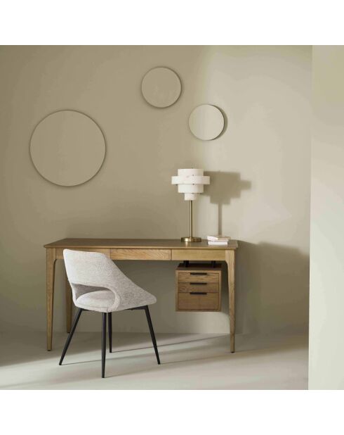 Bureau en chêne massif Jasper - 140 x 68 x 76 cm