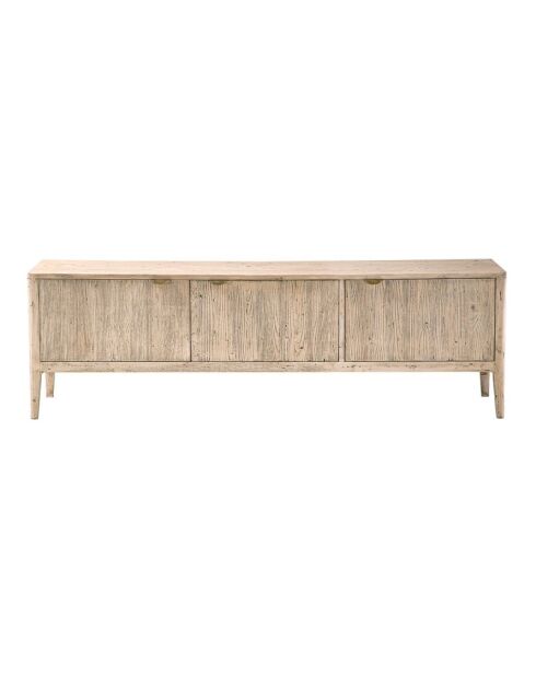 Meuble TV 3 portes en pin massif Henri - 180 x 38 x 56 cm