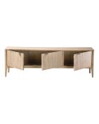 Meuble TV 3 portes en pin massif Henri - 180 x 38 x 56 cm