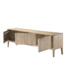 Meuble TV 3 portes en pin massif Henri - 180 x 38 x 56 cm