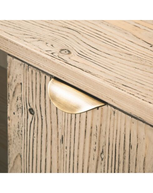Meuble TV 3 portes en pin massif Henri - 180 x 38 x 56 cm
