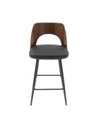 Chaise de comptoir Austin noir - 45 x 47 x 90 cm