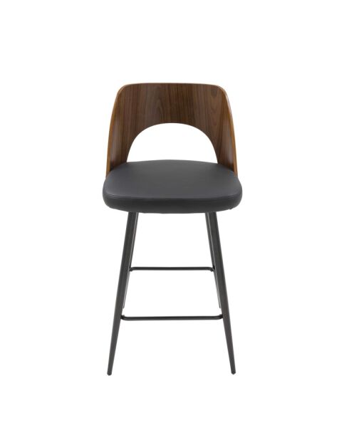 Chaise de comptoir Austin noir - 45 x 47 x 90 cm