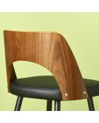 Chaise de comptoir Austin noir - 45 x 47 x 90 cm