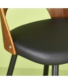Chaise de comptoir Austin noir - 45 x 47 x 90 cm